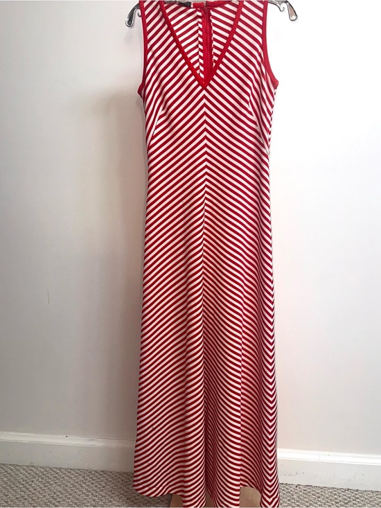 Rothschild Dresses & Skirts - 1970s Rothschild candy Striped V-Neck Maxi Dress